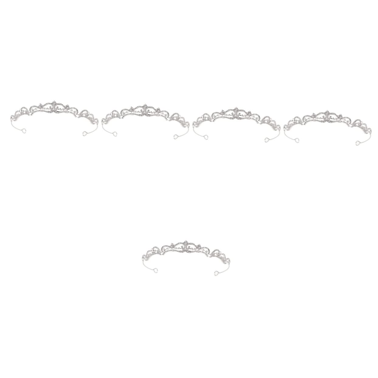 Didiseaon 5 Piezas tocados de novia tiaras de novia tiaras novia de quinceañera tiara de princesa de cristal accesorios pelo niña tiara para la boda de la novia nupcial chica