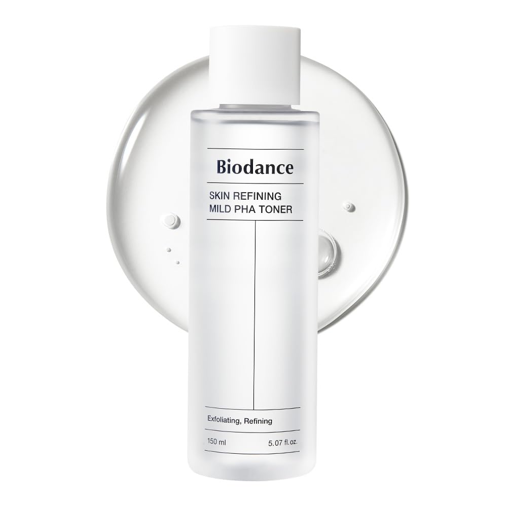 BIODANCESkin Refining Mild PHA Toner, Gentle Exfoliating Face Toner for Sensitive Skin with Ceramides & NMF | 5.07 fl.oz,150ml