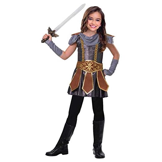 amscan 9903192 - Disfraz de niña de la semana del libro de la guerrera de 11 a 12 años