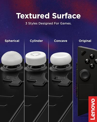Image of Lenovo Legion Go Joystick Caps - Glacier White Replacement Thumb Grips for Enhanced Gaming Precision Compatible with Nintendo Switch, PS5, Xbox Controllers Enhanced Comfort & Grip