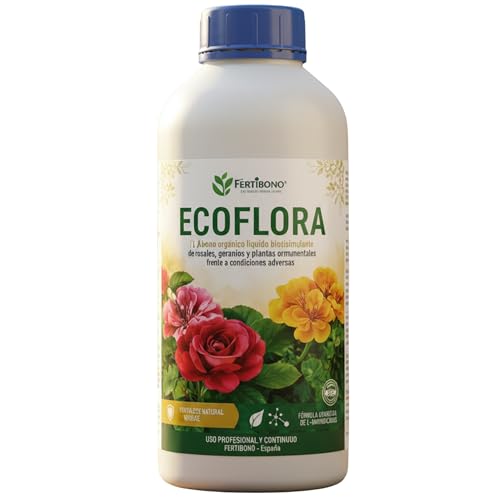 Fertilizante plantas 1L con aminoácidos | ayuda a recuperar plantas débiles y mejora su resistencia en humedad y calor | FERTIBONO ECOFLORA