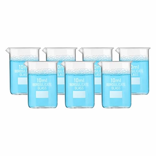 Image of VVS Borosilicate Glass Beaker 10ml pack of 7 of For School College, Lab Laboratry and professional use