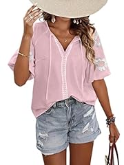 Pink Embroidered Tops