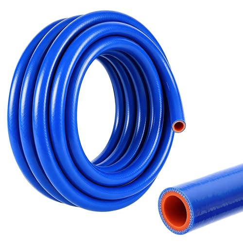 AUKITNNE 12ft 3/4 Silicone Heater Hose High Temperature Reinforced Radiator Hose Heavy Duty Flexible Coolant Radiator Straight for Automotive Engine Cooling Systems Industrial Gardening