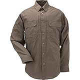 5.11 Tactical Taclite Pro Long Sleeve Work Shirt, Poly-Cotton Fabric, Teflon Finish, Tundra, Large, Style 72175