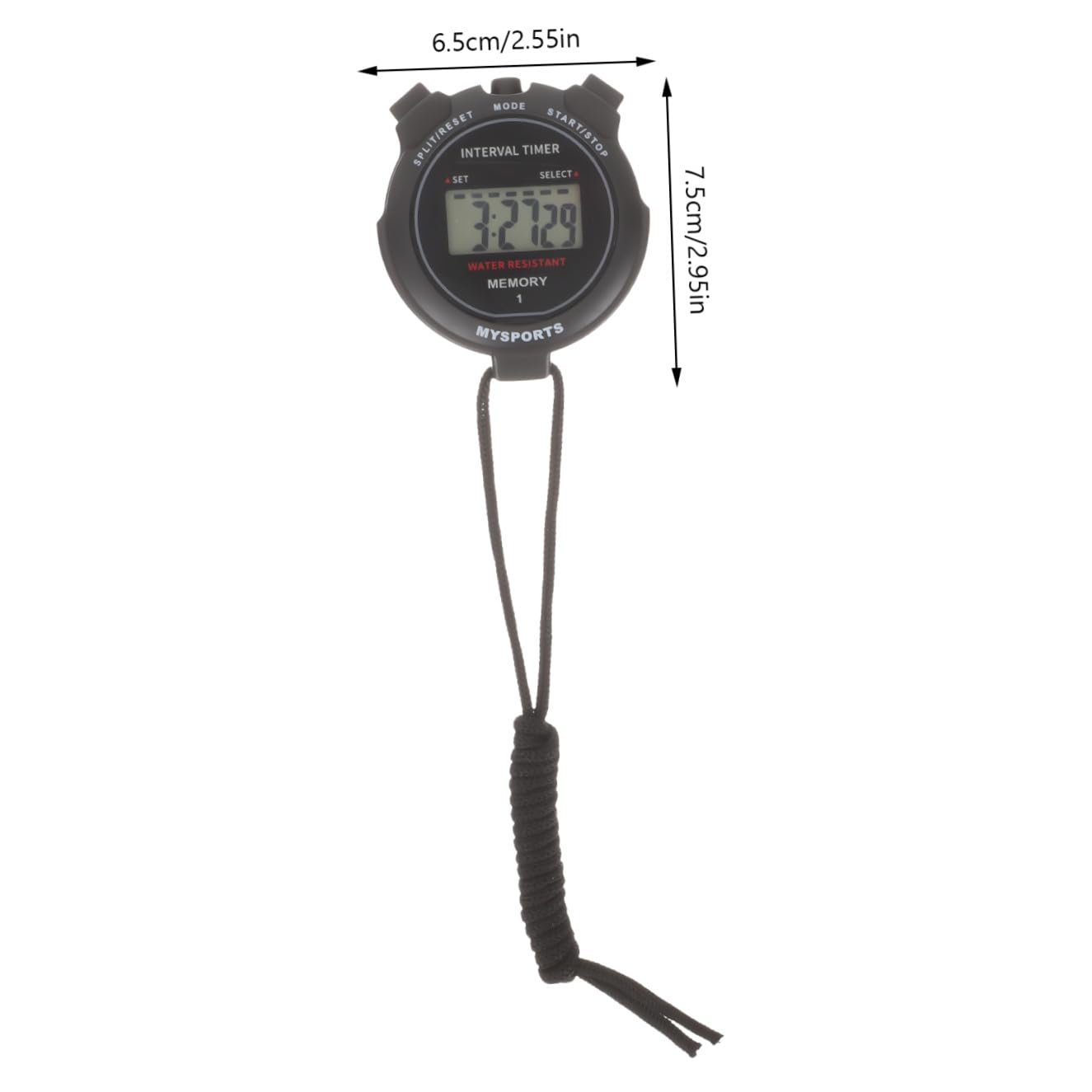 5 Pezzi Cronometro Elettronico per Sportivi Timer LCD Professionale per Corsa e Allenamento con Inclusa