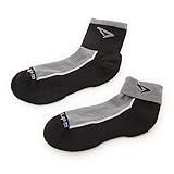 Drymax Trail Run 1/4 Crew w/ Turndown, Gray/Black, Large