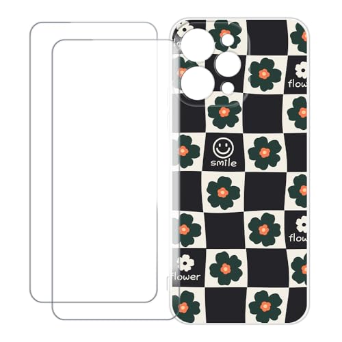 UOGNADGD Xiaomi Redmi Note 12R 5G �Ƃ̌݊������� �J�X�^���J���t���P�[�X�{�����K���X�ی�t�B����2���t�� ? �Ռ��z�������h�~ (�Ԃ̊i�q��)