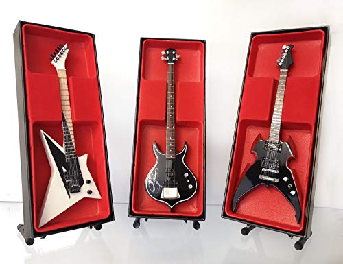 Preisvergleich Produktbild Kiss (Ace Frehely, Gene Simmons, Paul Stanley) Miniatur-Gitarren-Set