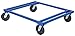 Vestil PRM-4048-8 Pro-Mover, Steel Powder Coat Blue, Pallet Mover, 8" Glass-Filled Nylon Swivel Casters, 4000 lb Capacity, 72" Length x 36" Width x 51.375" Height