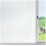 Viseeko Privacy Window Film: White Glass Window Film Sun Blocking Non Adhesive Window Tint Static Cling for Window Film Home Office Heat Blocking (23.6 x 78.7 inches)