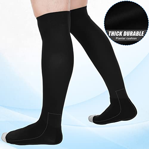 Jenaai 4 Pairs Softball Baseball Socks over the Knee High Stocking Soccer Football Socks Extra Long Stocking3