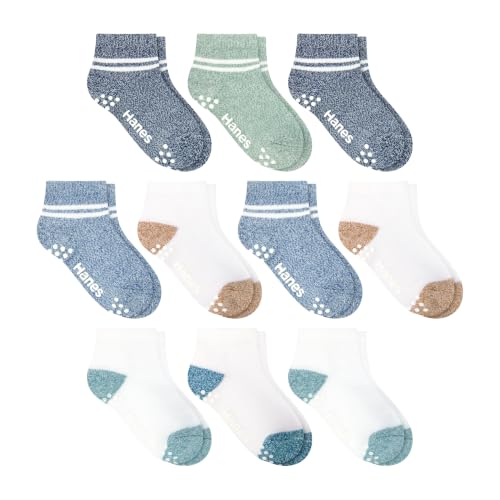 Image of Hanes Toddler Ankle and Low Cut Socks, 12-Pack, Pure Comfort Socks for Infant & Toddler Girls and Boys - Organic Cotton Blend