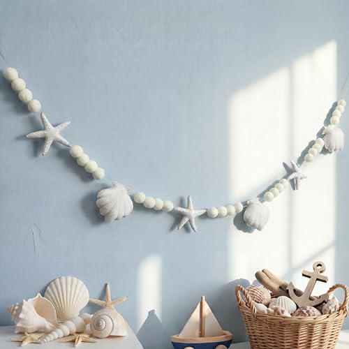 Moukeren Felt Starfish Seashell Party Banner...