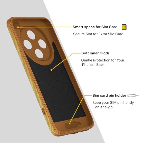 Image of Outlouders Back Cover for Oppo F31 Pro 5G Soft Matte Silicone Cover with Slim Fit | Mag-Safe Logo (Not Mag-Safe Compatible) | Shockproof | Camera Protection Bumper Case (Orange)