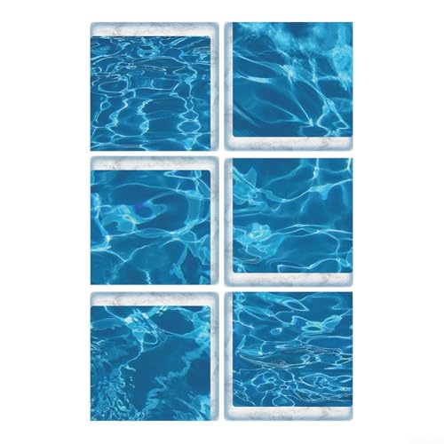 Juego de 6 pegatinas antideslizantes de PVC para bañera para mejorar la seguridad y la decoración del baño (A)