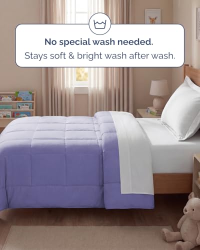 Image of Twin Size, Lavender Alternative Down Comforter - Warm, Lightweight & Breathable Hotel Quality Bedding Set for Men, Women, Kids & Teens - All Season Oversized Cooling Microfiber Duvet Insert Comforter