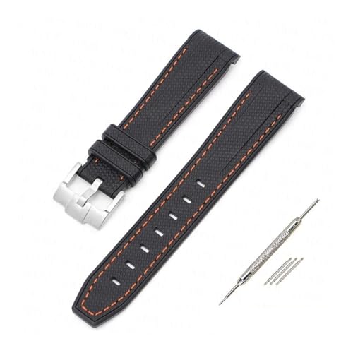 [X] VRXgbv For Swatch X Ή For Omega Ή For Moonswatch Ή XeXX`[obN 20mm 22mm Y fB[X \tg h pvoh(Orange line silv