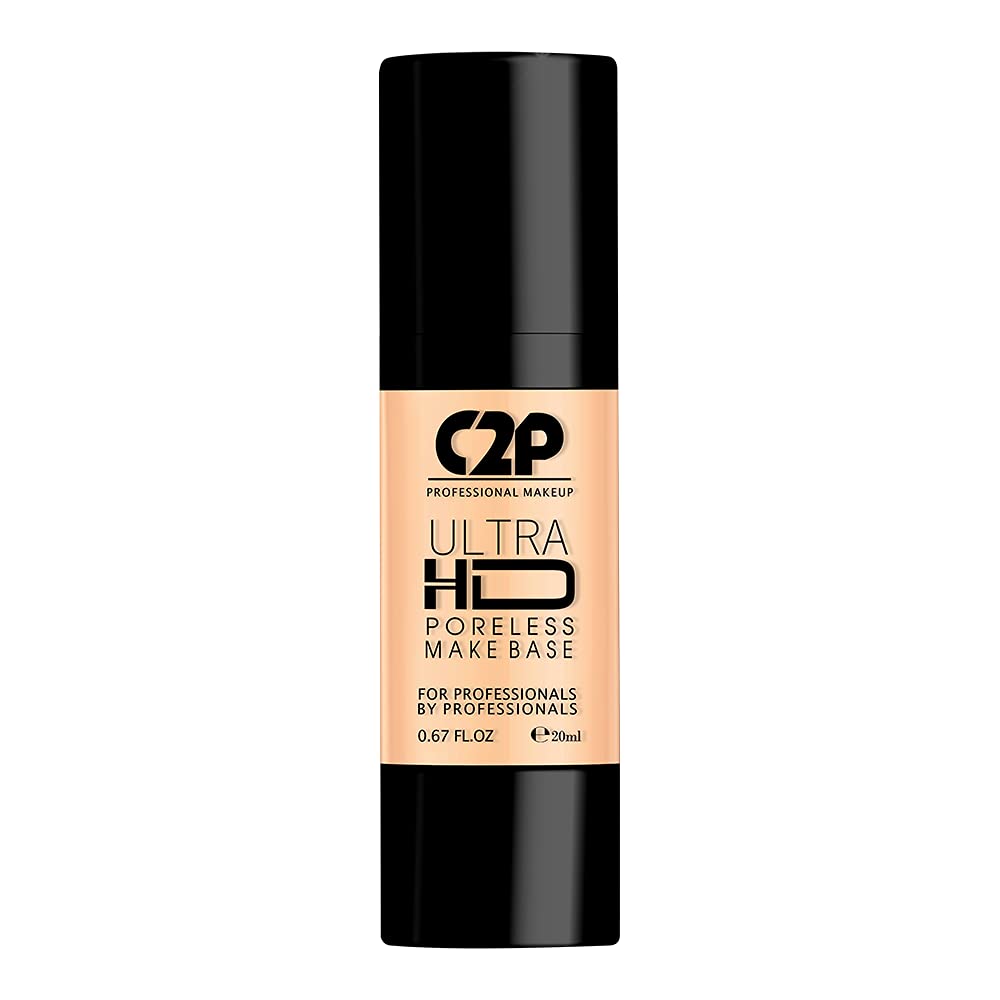 C2P Pro Ultra HD Poreless Pre Makeup Base 20ml | Minimized Pores and Fine Lines | Hydrating with Matte Finish | Smooth & Long Lasting Makeup | Suitable for All Skin Types