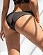 ohmydear PU Leder String Tanga für Frauen mit Reißverschluss Wetlook Slip Damen Sexy Unterwäsche Große Größen Rückennetz Low Waist Unterhosen T-Back Erotische Höschen