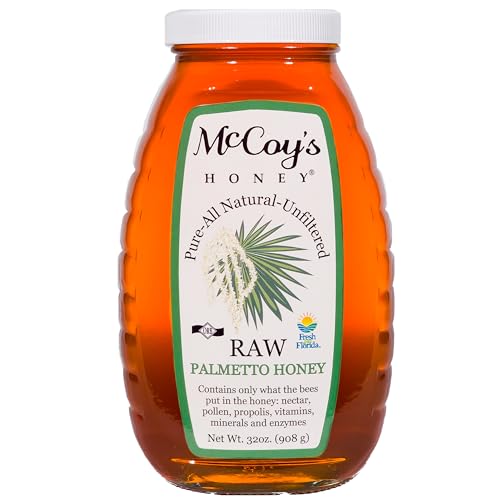 Miel 100% Pura, Natural y Cruda McCoy 32oz