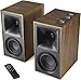 Klipsch Ultimate Home Audio Bundle: The Fives Powered Speakers (Walnut) with R-80SWi Wireless Subwoofer - Powerful Sound with HDMI-ARC & Deep Bass