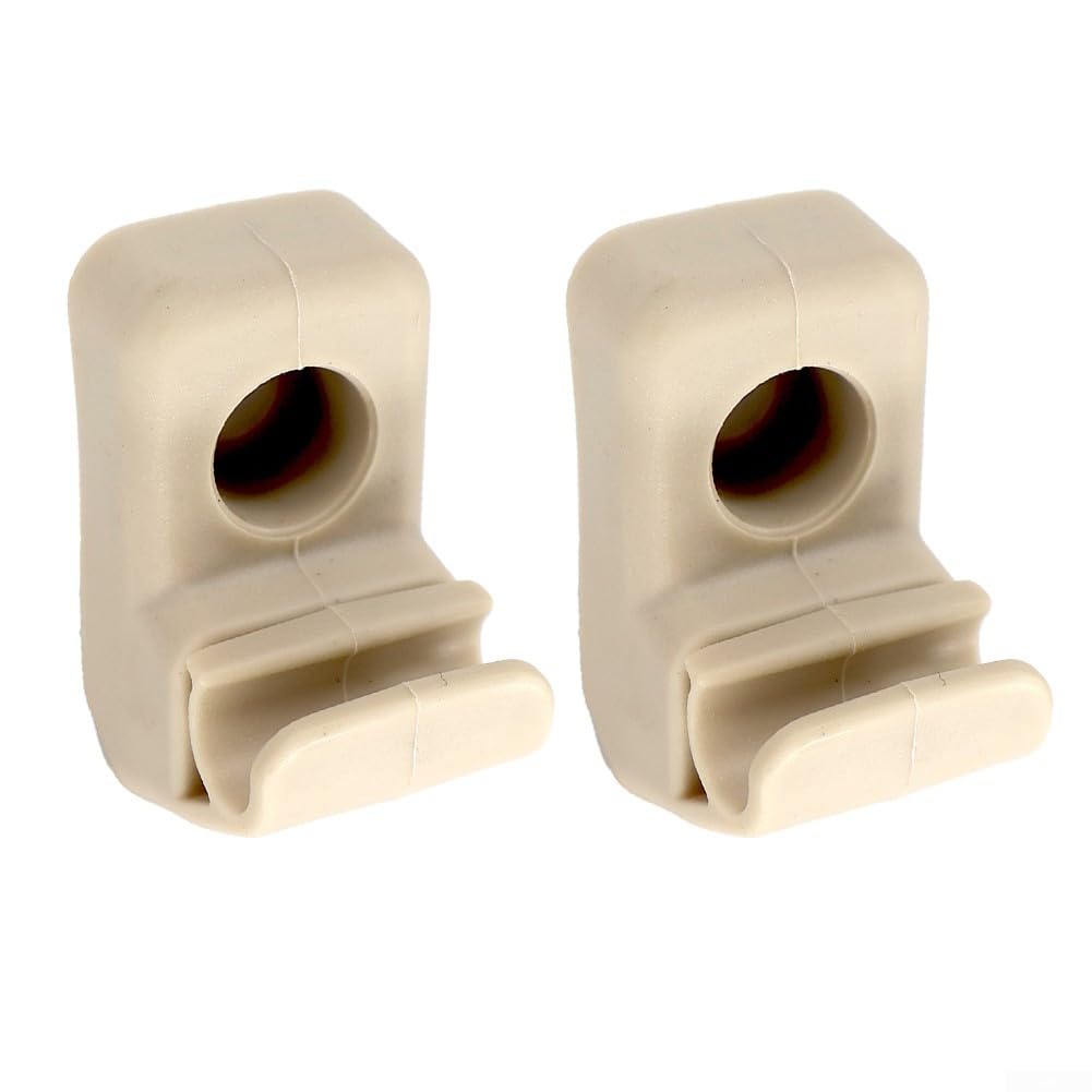 2 Clip Di Montaggio Per Parasole Fiat Grande Punto – Sostituzione 735411088, In ABS Beige, Facile Installazione