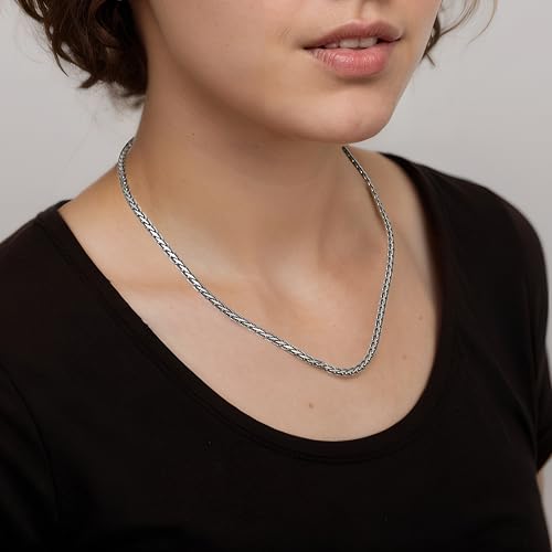 925 sterling silver necklace for men, 4mm thick, rope necklace for men,20 22 24inch With Lobster The hottest silver men's necklace, The best choice for gifts4