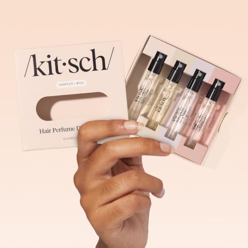 Image of Kitsch Hair Perfume For Women (Discovery Set) - Pistachio Latte, Warm Sugar, Sheer Violet & Amber Shores - Patented Odor-Eliminating Technology, Hair Spray and Body Mist - 4 x 1.5mL