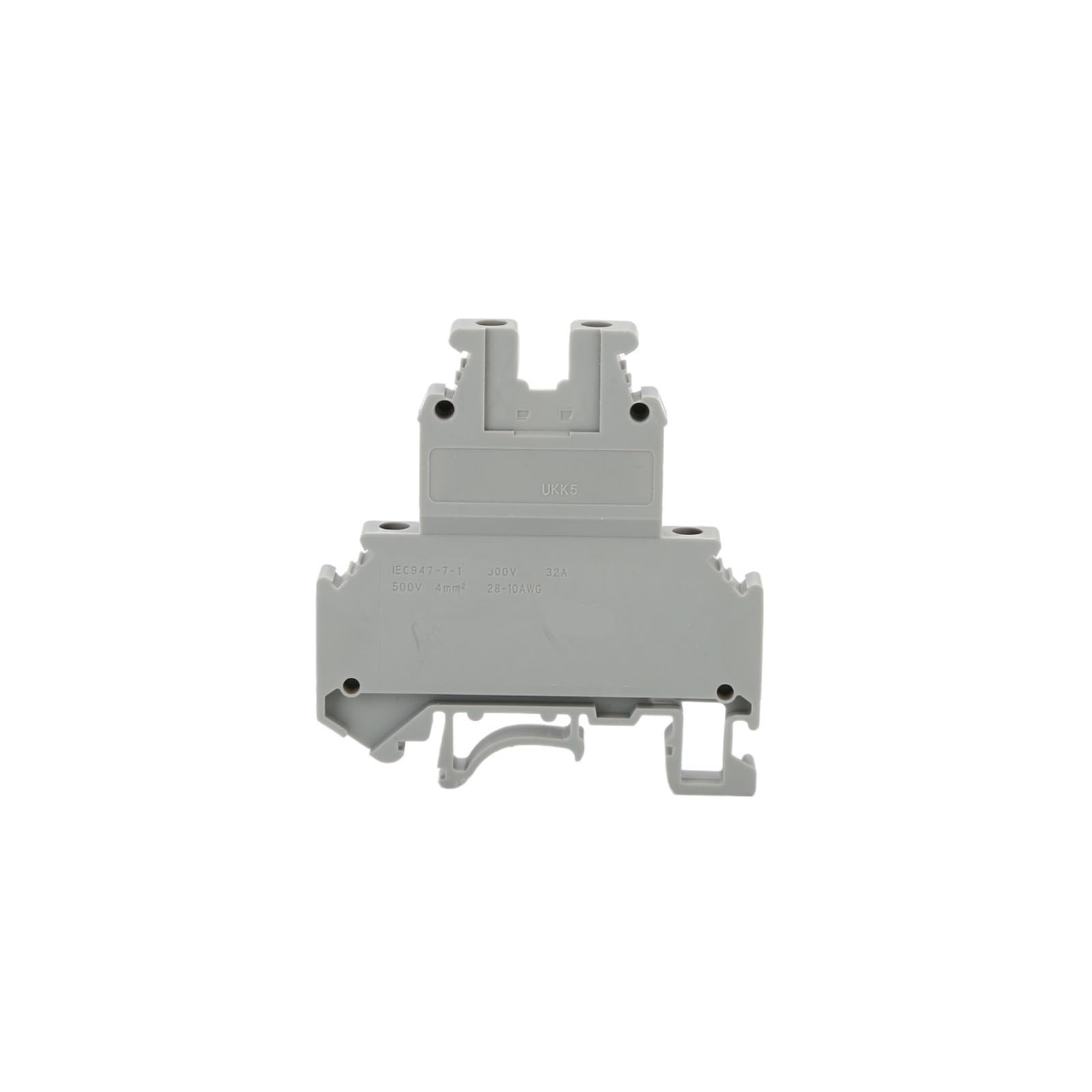 Bloque de terminales de riel DIN UKK5 tornillo doble capa 4 conductores conector de cable 8