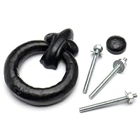 Merriway® BH00790 Ring Pull Antique Heavy Door Knocker, 130 x 95 mm - Black