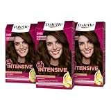 Palette Intensive Creme Color 3-65 Castaño Chocolate, tinte permanente con aceite de macadamia y almendras, cubre el 100% de las canas y raíces, para un pelo radiante, Pack 3