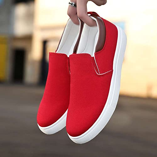 YAXE Men's Slip On Canvas Loafers Casual Skateboarding Shoes3