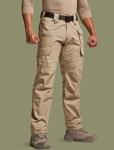 CQR Men's Tactical Pants, Water Resistant Ripstop Cargo Pants, Lightweight EDC Work Hiking Pants, Outdoor Apparel - Image 3