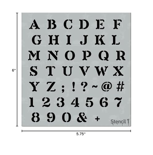 Stencil1 Alphabet Crafty Letters 1/2 Inch - Reusable Premium Quality Mylar for Painting - Crafts Decor on Walls, Fabric & Furniture Art (1/2" Letters) 5.75" x 6" - Image 4