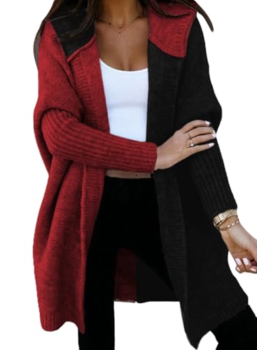 Image of Astylish Women 2026 Fall Clothes Outfits Hooded Knit Cardigan Sweaters