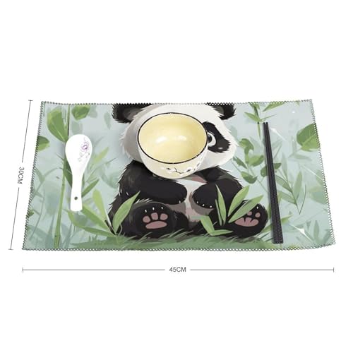 Sets de table panda infroissables et faciles à nettoyer pour protéger votre mobilier - 3