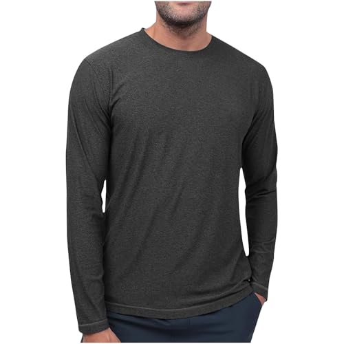 Men's UPF 50+ Sun Protection UV SPF Shirts Long Sleeve Lightweight Quick Dry T-Shirts Rash Guard for Outdoor Hiking