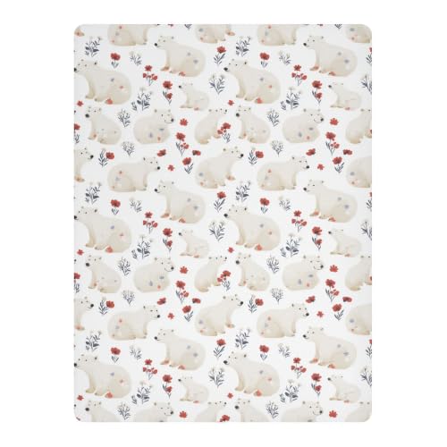 Drap de matelas imperméable bébé de qualité supérieure ours blanc - 3