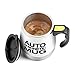 Tasse de Mélange Automatique, Tasse de Café d'Acier Inoxydable d'Agitation Automatique (Blanc)