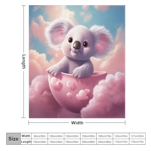 Couverture moelleuse lit plaid polaire chaud koala léger