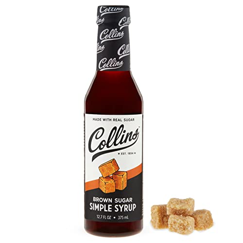 Collins Brown Sugar Simple Syrup - Real Brown Sugar Syrup Cocktails and Coffee Syrup - Cocktail...