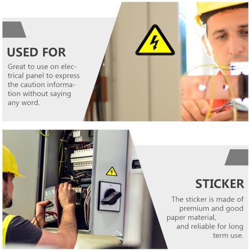 Autocollants jaune de triangle pour prévenir le danger d'électrocution extérieur - 5