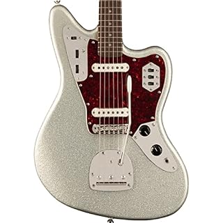Squier FSR Classic Vibe '60's Jaguar Silver Sparkle, tête assortie – Image 2
