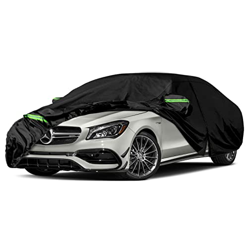 Image of Waterproof Car Covers Replace for 2013-2025 Mercedes-Benz CLA 180 200 220 250, 6 Layers All Weather Car Cover with Zipper Door & Windproof Bands for Snow Rain Dust Hail Protection (CLA)