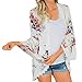 Produktbild IZHH Frauen/Damen Sommer Mode Chiffon Blumen Gedruckt Spitze Kimono Strickjacken Cardigan Kostüm Langarmshirt Tops Spielraum Lose Täglich Strand Party Beiläufig Bluse Herbst Winter 2018