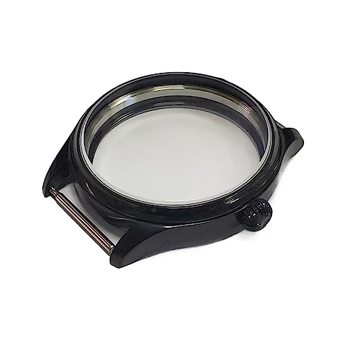 SLAVIK 44mm vP[X Tt@CAKXt ETA6497/6498 ST3600/3620 [ugƌ݊ S[h Vo[ ubN g P[X Y fB[Xƌ݊ (Color : Black pumpkin h