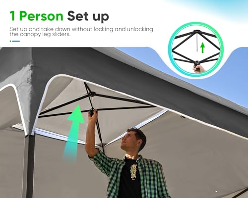 Quictent 12'x12' Pop Up Gazebo Canopy Tent - Grey