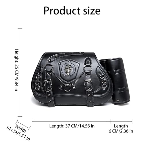 Alforjas para motocicleta para Yamaha V MAX VMAX 1200 1700, equipaje duradero de PU cuero con portavasos miniatura 2