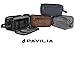 PAVILIA Toiletry Bag for Men, Travel Essentials Shaving Dopp Kit, Mens Travel Bag Toiletries Organizer Case for Grooming, PU Leather Water Resistant Cosmetic Bag Pouch (Dark Brown)
